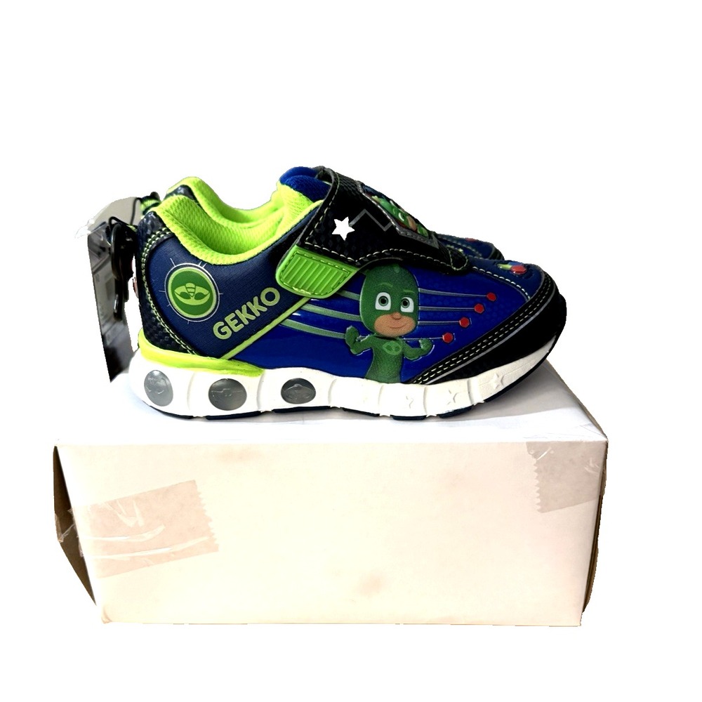NEW PJ Masks Boys Athletic Light Up‎ Shoes Sneakers CatBoy Gekko Size 11
